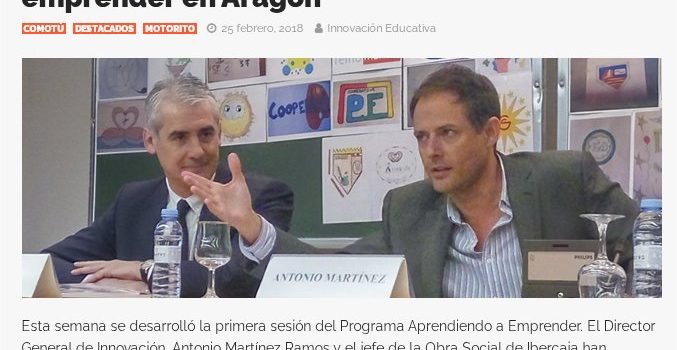 2000 alumnas y alumnos ya están aprendiendo a emprender en Aragón.
