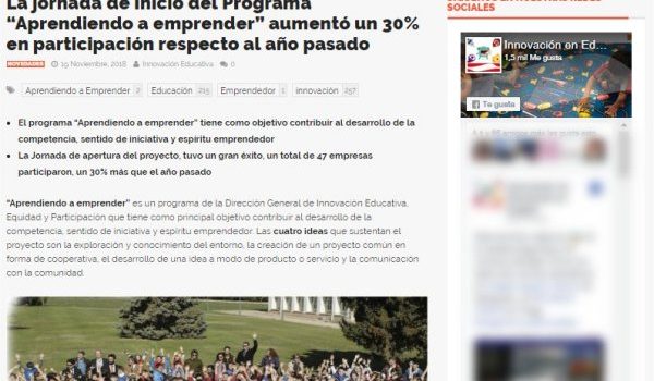 Jornada de inicio del programa «Aprendiendo a emprender»