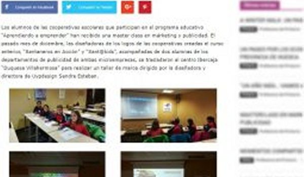 Masterclass en marketing y publicidad (Colegio «Santa Ana», de Huesca)