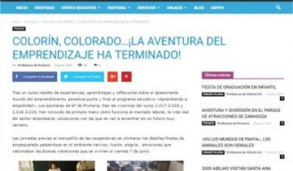 Colorín, colorado, ¡la aventura del emprendizaje ha terminado! (Colegio «Santa Ana», de Huesca) Colorín, colorado, ¡la aventura del emprendizaje ha terminado! (Colegio «Santa Ana», de Huesca)