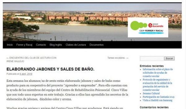 Elaborando jabones y sales de baño (CEIP «Ferrer y Racaj», de Ejea)