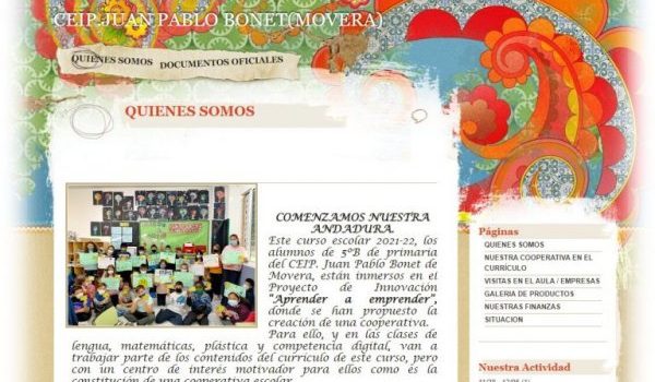 El Blog «Rincón de arte», del CEIP «Juan Pablo Bonet», de Movera